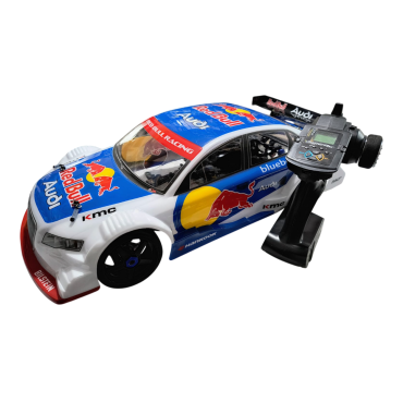 AUTOMODELO KYOSHO INFERNO GT2 NITRO AUDI A4 DTM RED BULL 1/8 4WD MOTOR KE25 RÁDIO 2.4GHZ DIGITAL KT-201 SEMINOVO REVISADO KYO 31835 RB